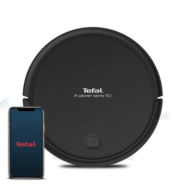 Робот-пылесос Tefal RG7365WH черный купить,0
