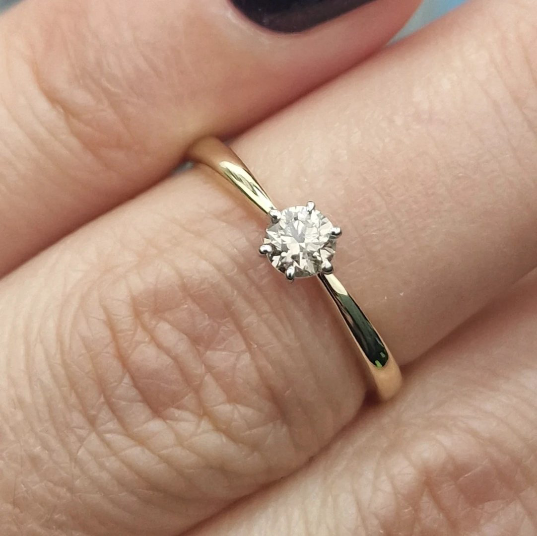 Кольцо Deimantas 105604679 16р 1,39гр 0,224ct. купить,NaN
