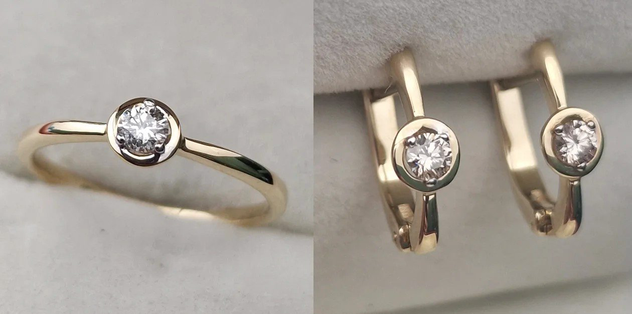 Комплект Deimantas 105611533 16,5р 3,67гр 0,11ct 0,24ct. купить,NaN