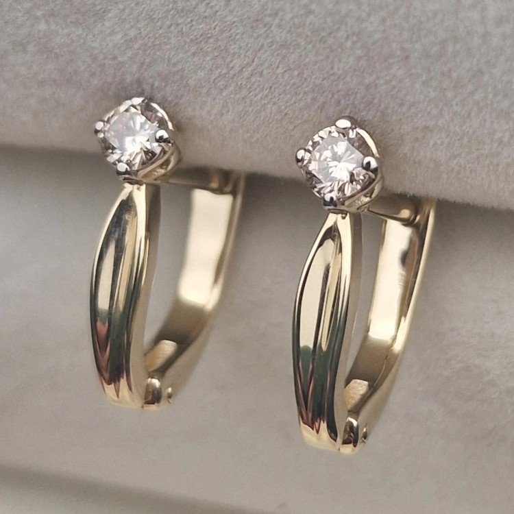 Серьги Deimantas 105563551 2,31гр 0,23ct. купить,NaN