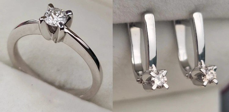 Комплект Deimantas 105607971 16,5р 5,75гр 0,28ct 0,191ct. купить,NaN