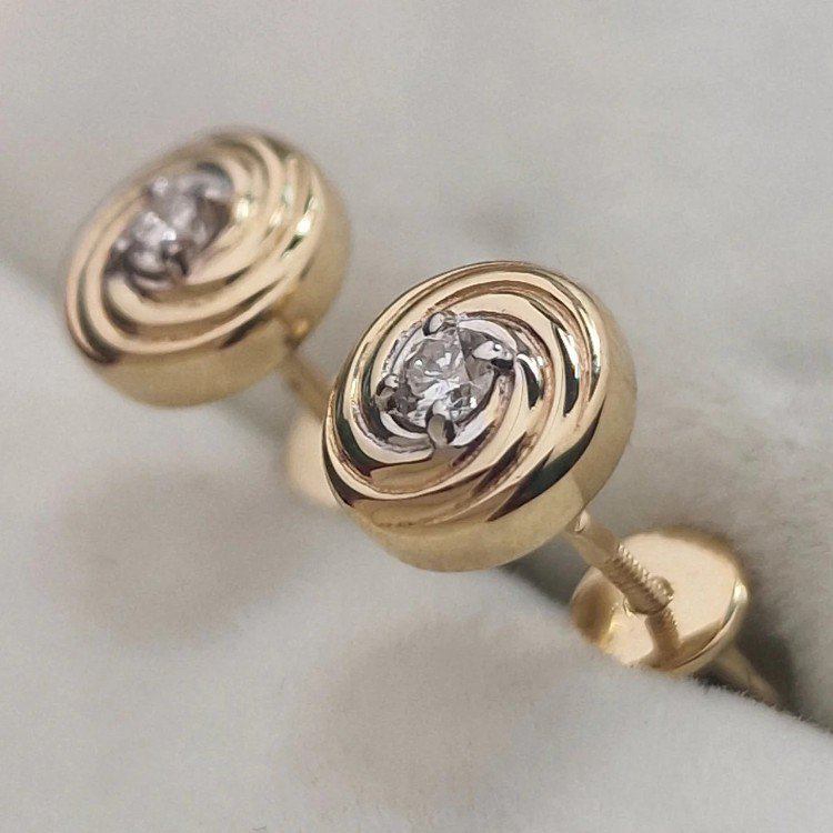 Серьги Deimantas 105562799 2,34гр 0,12ct. купить,NaN