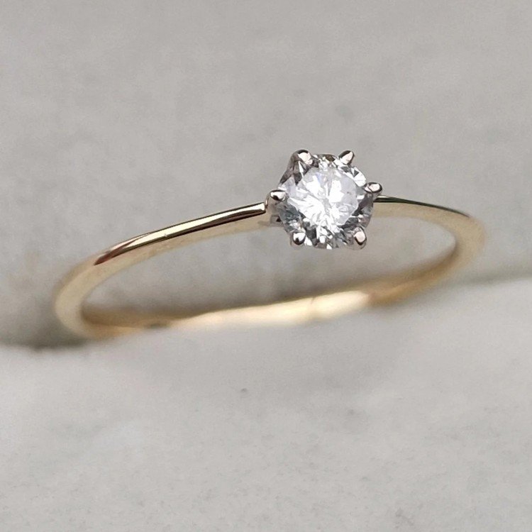 Кольцо Deimantas 105562677 15,5р 0,9гр 0,19ct. купить,NaN