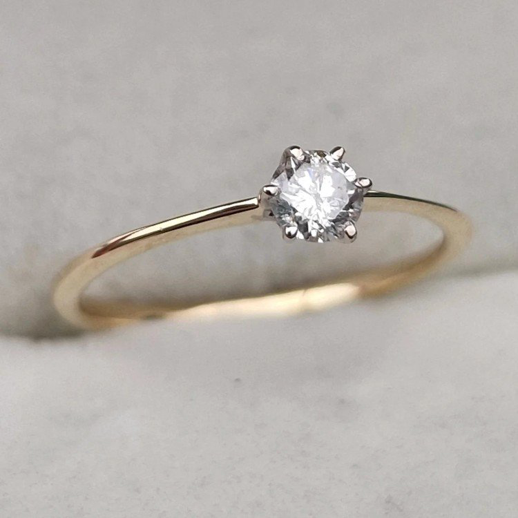 Кольцо Deimantas 105562677 15,5р 0,9гр 0,19ct. купить,NaN
