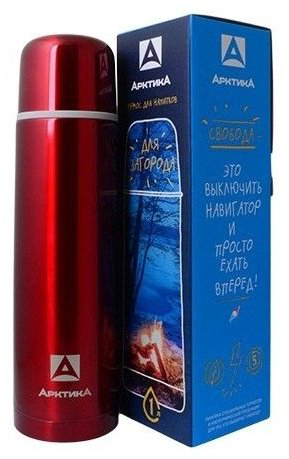 Классический термос Арктика 1 л 102-1000 красный