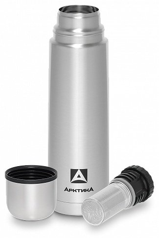 Классический термос Арктика 0.75 л 101-750C с ситечком серебристый