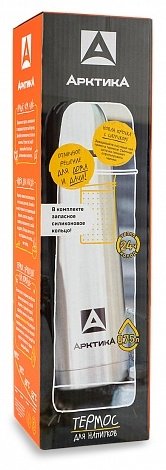 Классический термос Арктика 0.75 л 101-750C с ситечком серебристый