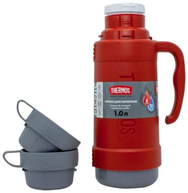Классический термос THERMOS 1 л 40-100 красный купить,NaN