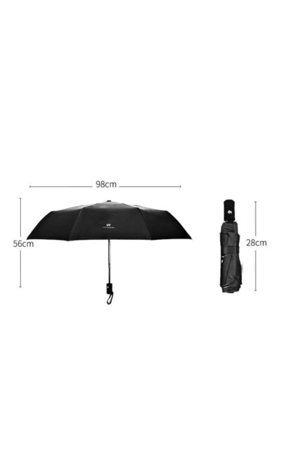 Зонт UV umbrella черный купить,0