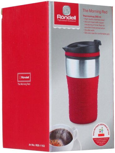Термокружка Rondell 0.26 л RDS-1163 красный купить,NaN