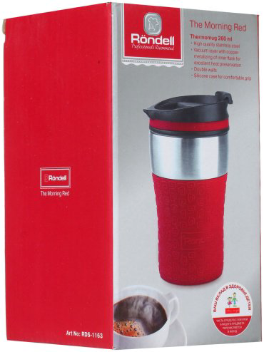 Термокружка Rondell 0.26 л RDS-1163 красный купить,NaN