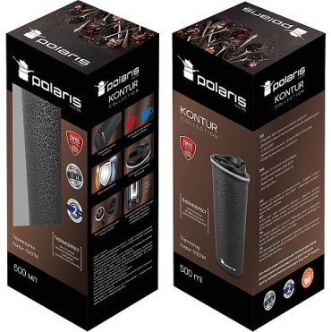 Термокружка Polaris 0.5 л Kontur-500TM серый купить,NaN