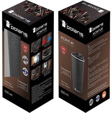 Термокружка Polaris 0.5 л Kontur-500TM серый купить,NaN