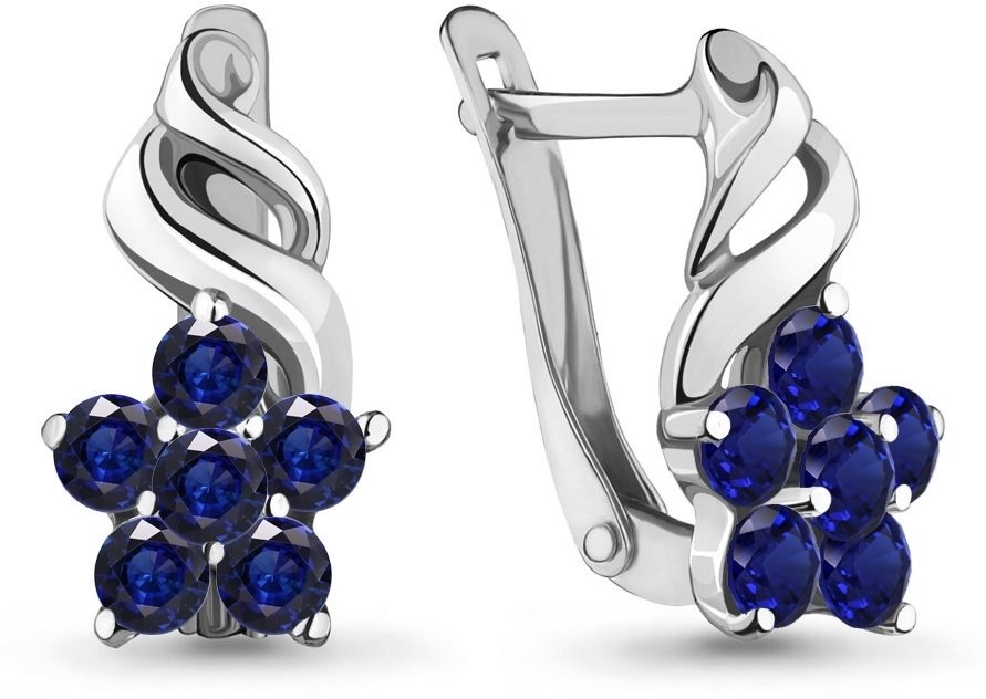 Серьги Aquamarine 45366Б 1,44гр. купить,NaN