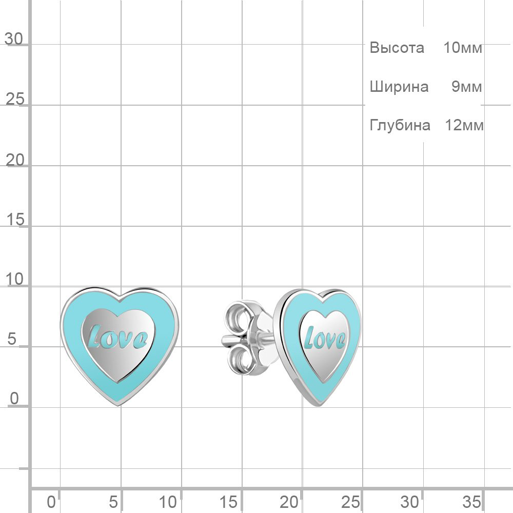 Серьги Aquamarine 34038 1,95гр. купить,NaN