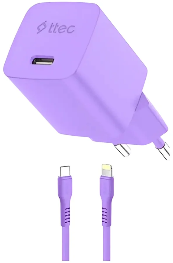 Зарядное устройство Ttec SmartCharger GAN 20W PD 2SCG20LNMR 120см фиолетовое
