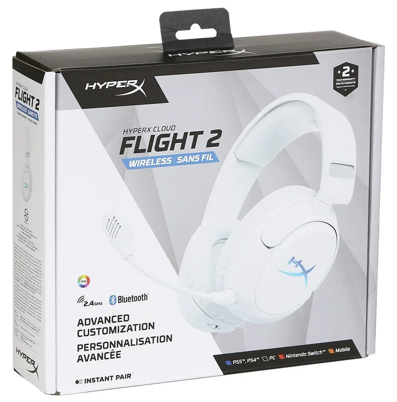 Наушники HyperX Cloud Flight 2 Wireless B5VC5AA White