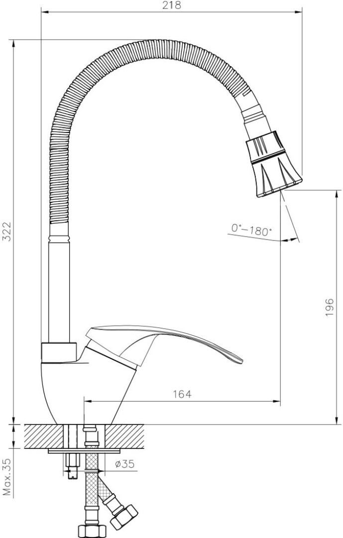 Смеситель DecoRoom DR71022 хром купить,0