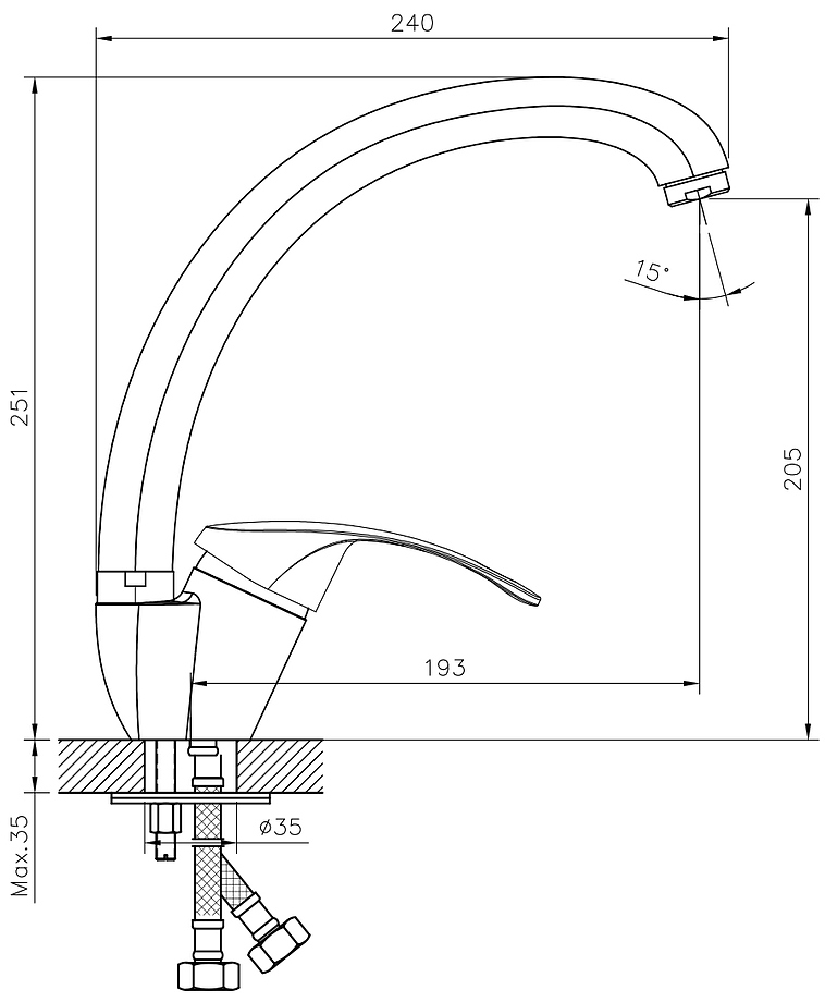 Смеситель DecoRoom DR71021 хром купить,NaN