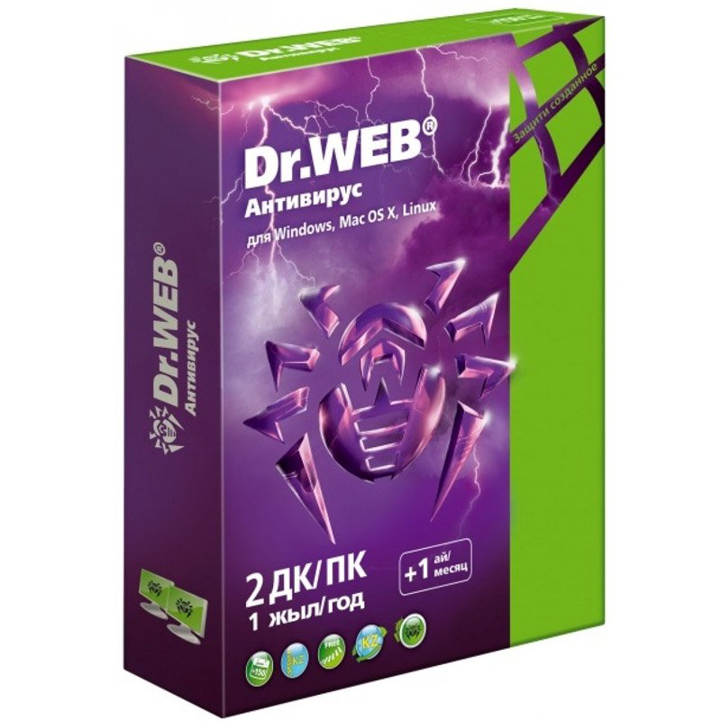 Антивирус Dr.Web Pro 2 ПК 12 мес