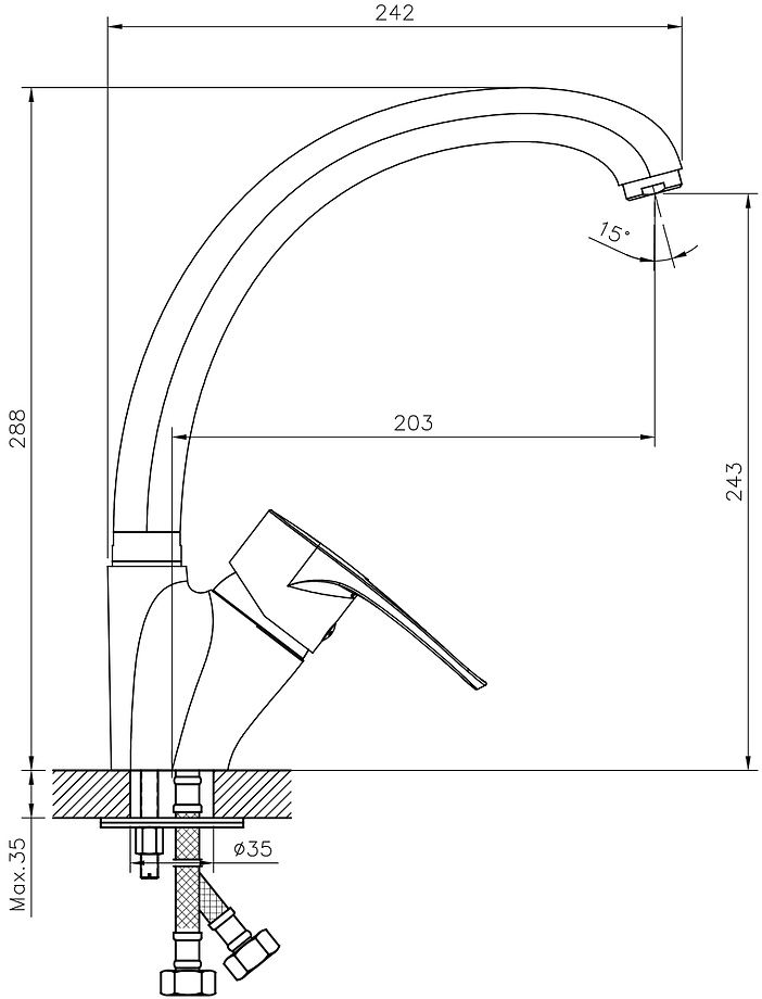 Смеситель DecoRoom DR70021 хром купить,NaN