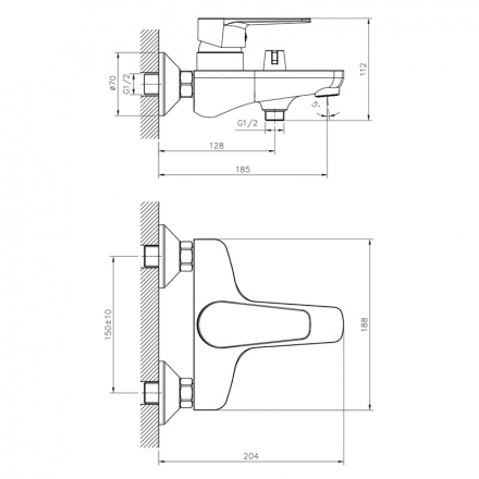 Смеситель DecoRoom DR72036 хром купить,NaN