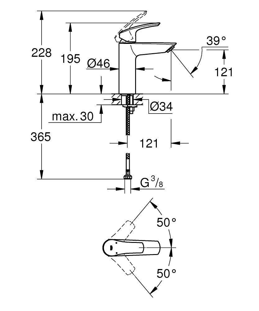 Смеситель для раковины Grohe Eurosmart 23324003 купить,0