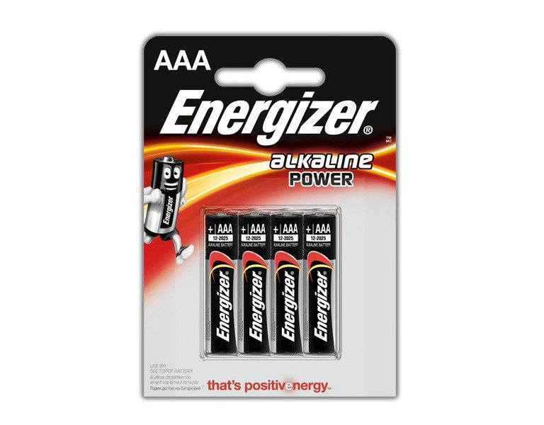  Батарейки Energizer LR03 AAA Power Alkaline 4 шт