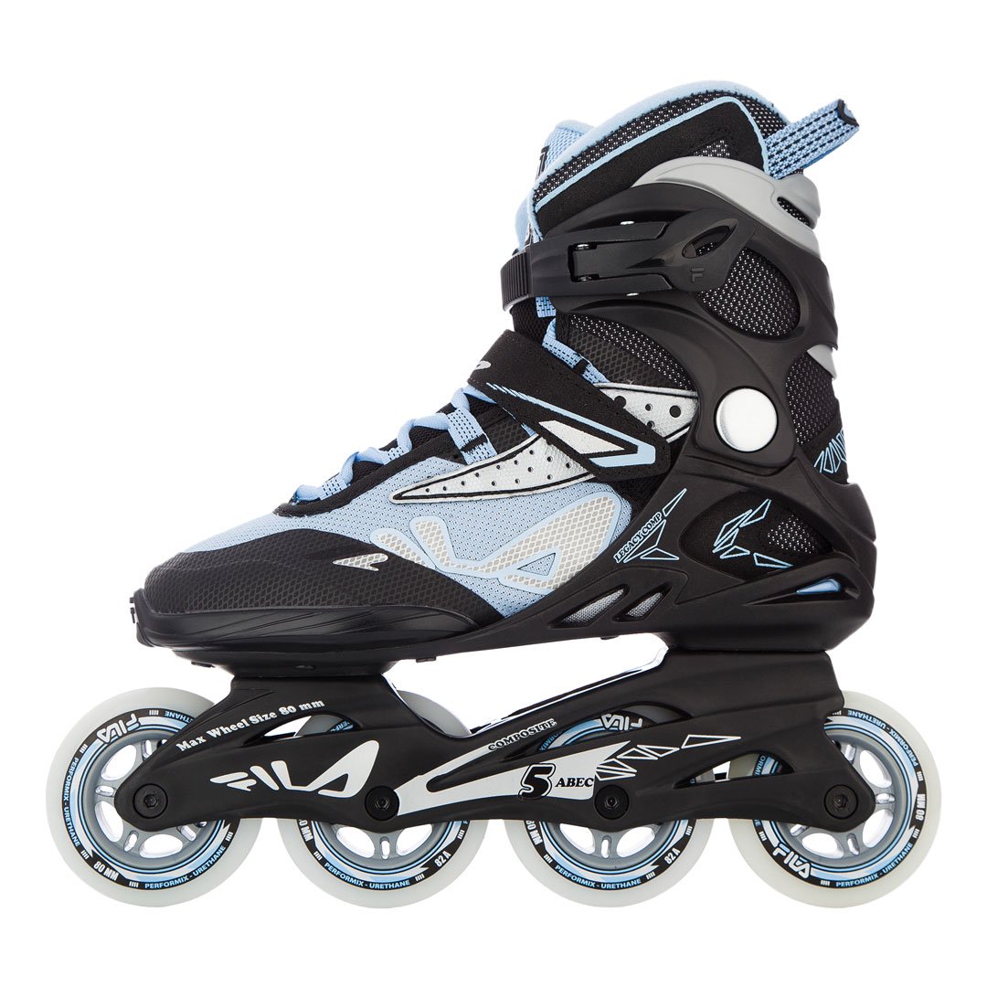 Ролики Fila Legacy Comp Lady 6 1/2 40 black-blue черно-голубые купить,NaN