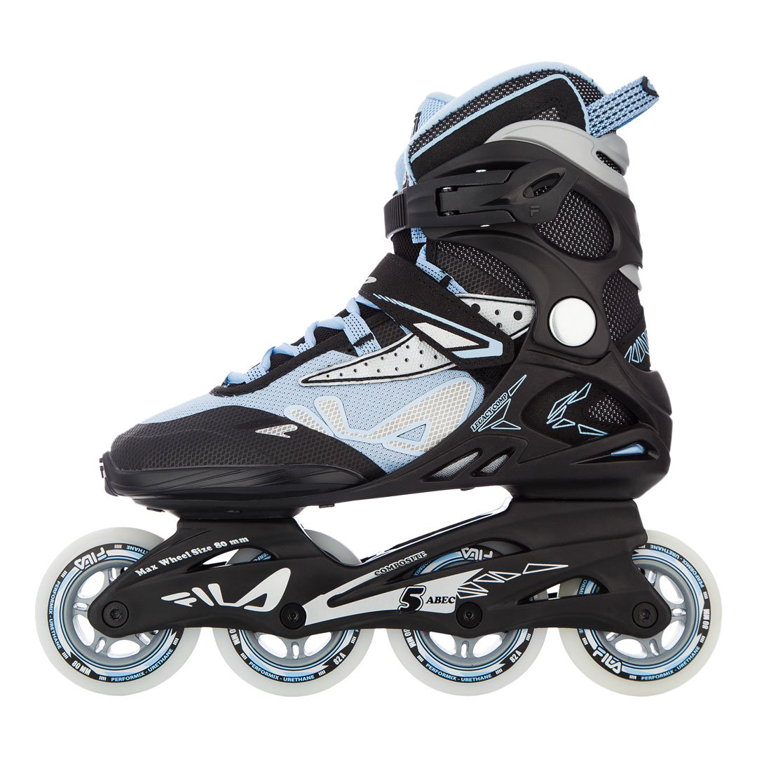Ролики Fila Legacy Comp Lady 6 1/2 40 black-blue черно-голубые купить,NaN