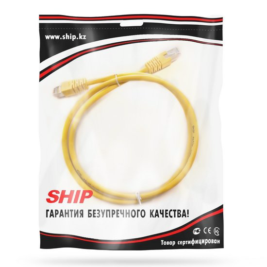 Патч Корд Ship S7025YL0100-P Cat.6 1м жёлтый 