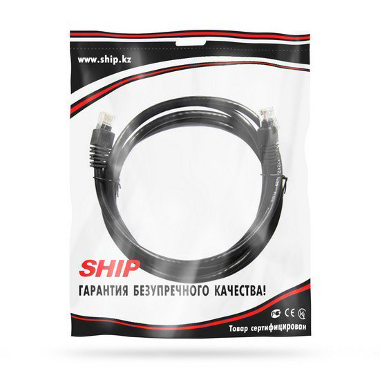 Патч Корд Ship S7025BK0300-P Cat.6 3м чёрный 