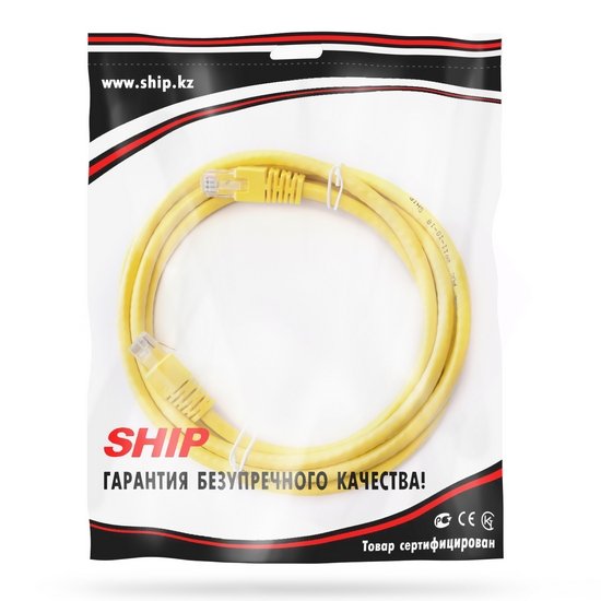 Патч Корд Ship S6025YL0300-P Cat.6 3м жёлтый - ForteMarket Патч Корд Ship S6025YL0300-P Cat.6 3м жёлтый купить,0