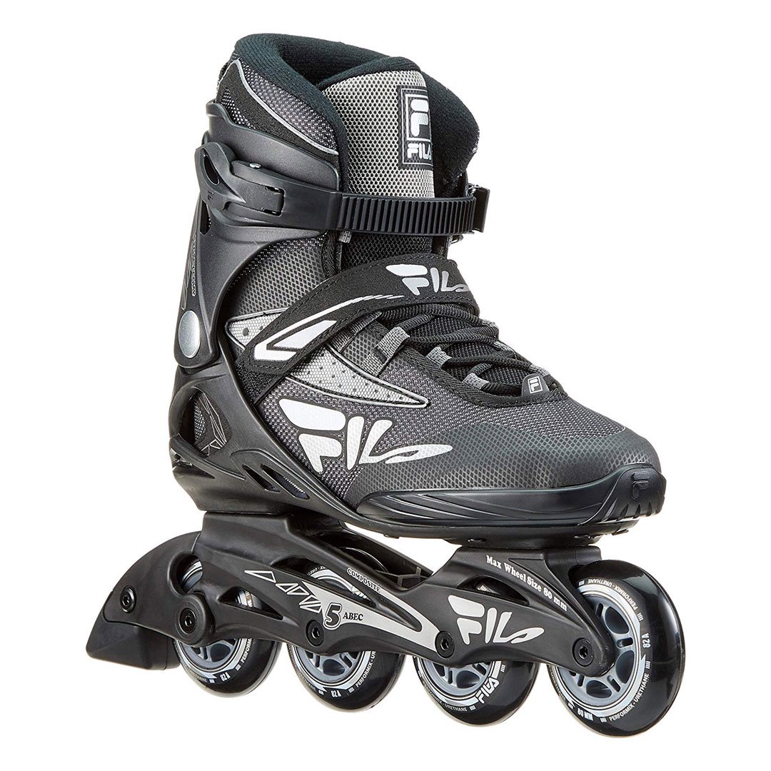 Ролики Fila Legacy Comp 9 43 black-grey черно-серые купить,NaN