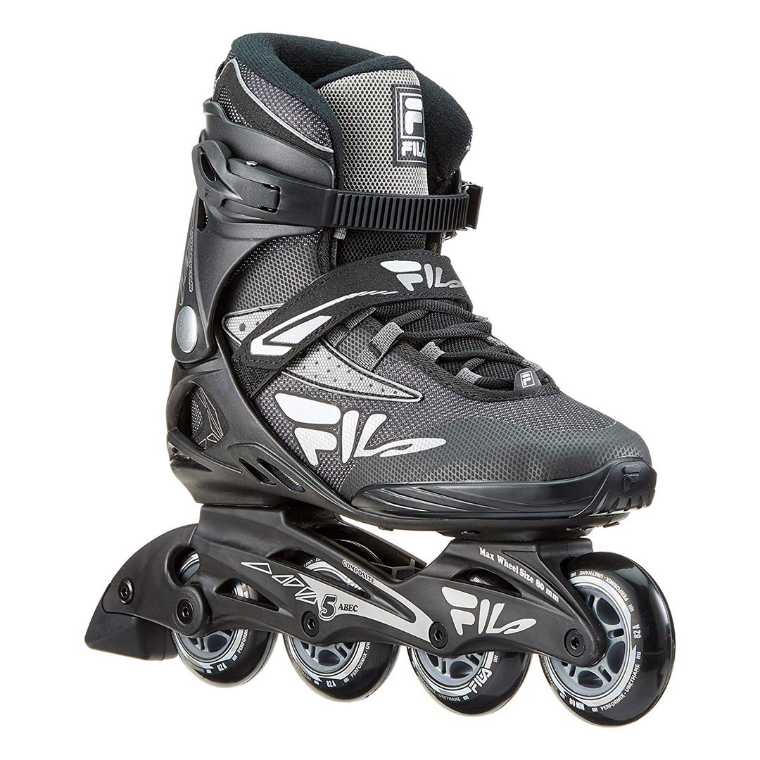 Ролики Fila Legacy Comp 9 43 black-grey черно-серые купить,NaN