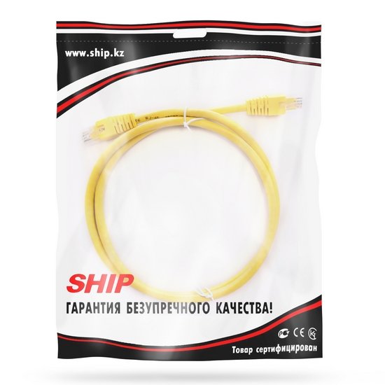 Патч Корд Ship S6025YL0100-P Cat.6 1м жёлтый - ForteMarket Патч Корд Ship S6025YL0100-P Cat.6 1м жёлтый купить,0