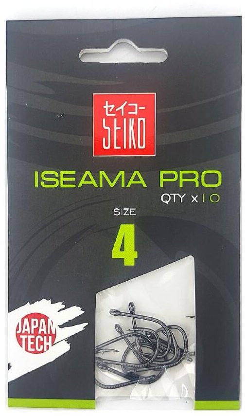 Крючок для рыбалки Iseama Pro №4 одинарный черный 10 шт купить,NaN