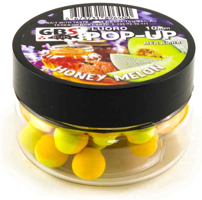 Прикормка GBS Baits Pop-up 10мм Медовая дыня 0.056 кг купить,NaN