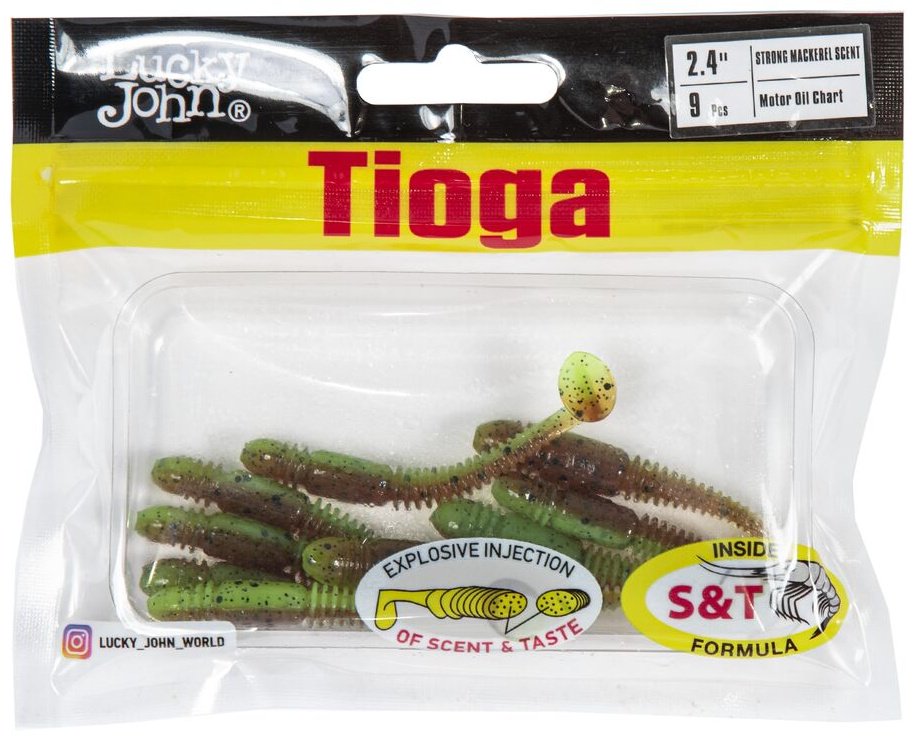 Мягкая приманка Lucky John Tioga 2.4 140119-Z15 9 шт 62 мм Z15 купить,NaN