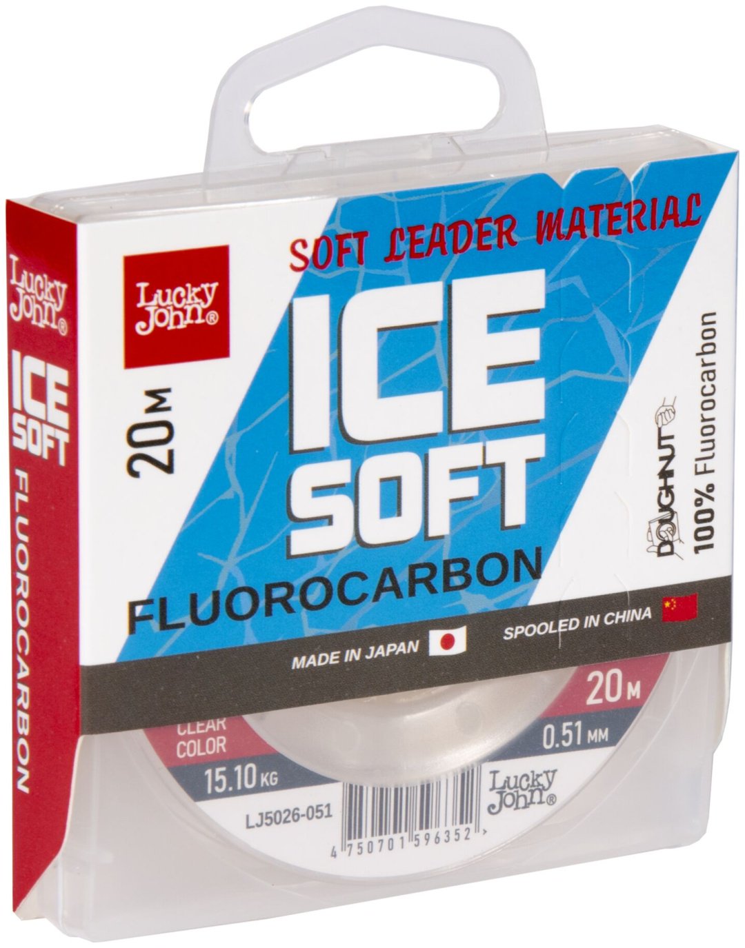 Леска Lucky John флюоркарбоновая ICE SOFT LJ5020-051 0.51 мм прозрачный купить,NaN