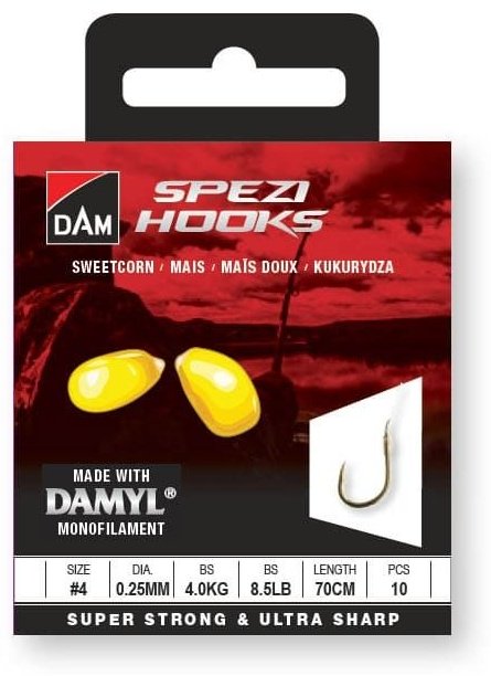Крючок для рыбалки DAM Spezi Sweetcorn №6 одинарный золотистый 10 шт купить,NaN