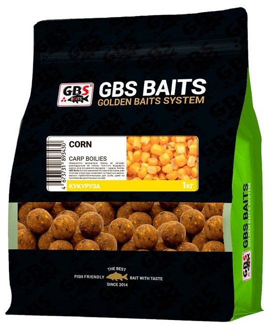 Прикормка GBS Бойлы Baits 20мм 1кг Кукуруза Кукуруза 1 кг купить,NaN