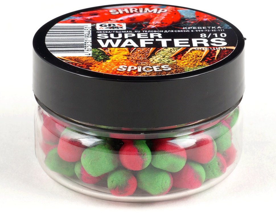 Прикормка GBS Baits Wafters Креветки Специи 0.066 кг купить,NaN