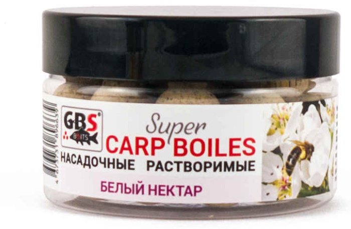 Прикормка GBS Baits Бойлы насадочные растворимые 16мм Белый нектар 0.1 кг купить,NaN