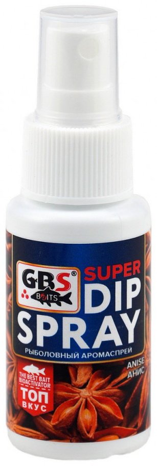Прикормка GBS Ароматизатор спрей GBS Super DIP Spray Анис 50мл жидкий 0.065 кг купить,NaN