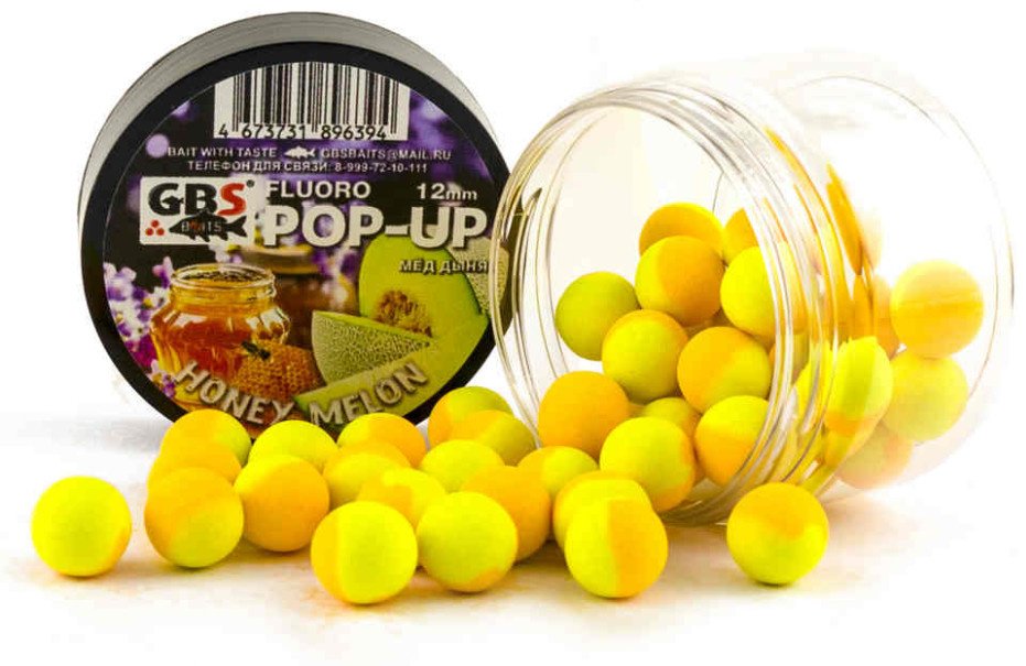 Прикормка GBS Baits Pop-up 12мм Медовая дыня 0.05 кг купить,NaN