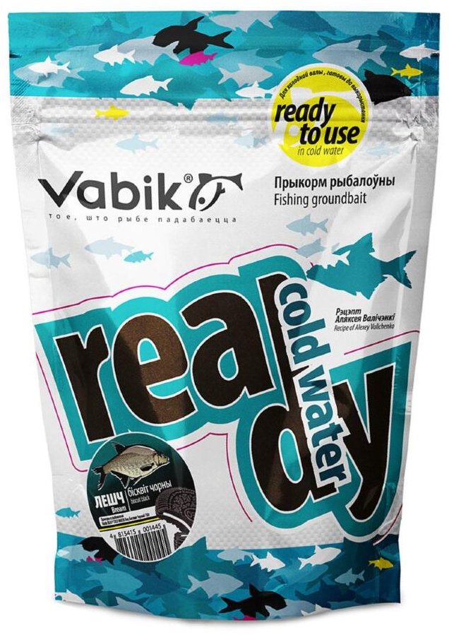 Прикормка Vabik READY COLD WATER Лещ Бисквит Черный 0.75 кг купить,NaN