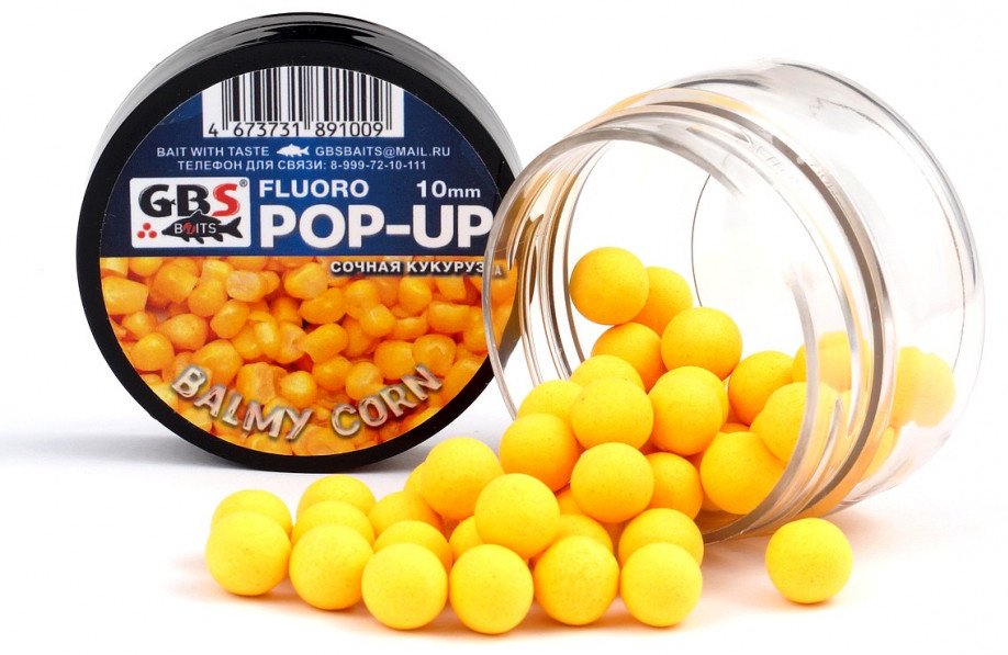Прикормка GBS плавающие Baits Pop-up 12мм Сочная Кукуруза 0.04 кг купить,NaN