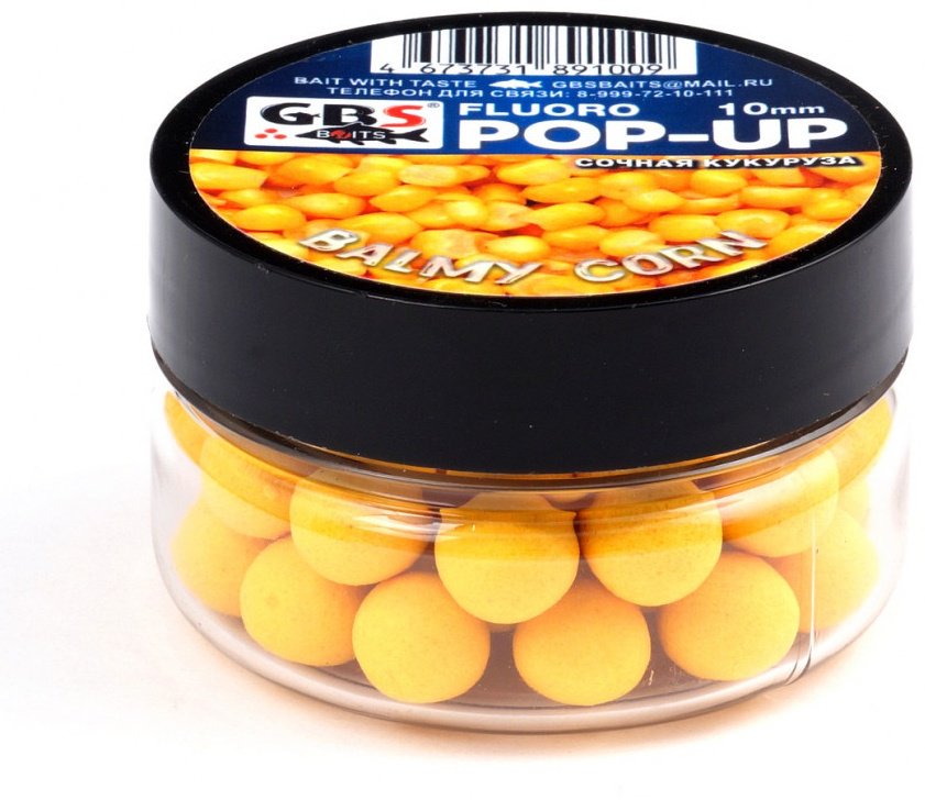 Прикормка GBS плавающие Baits Pop-up 12мм Сочная Кукуруза 0.04 кг купить,NaN
