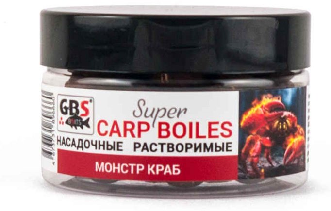 Прикормка GBS Baits Бойлы насадочные растворимые 16мм Монстр краб 0.1 кг купить,NaN
